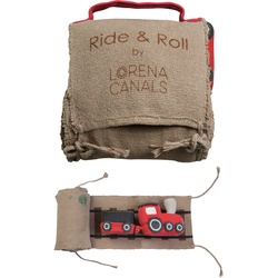 Lorena Canals - Ride & Roll Spielset, Zug, braun / rot (2er-Set)