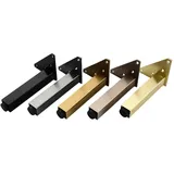 Generisch 4 Stück Möbelfüße Möbelbeine 8cm 12cm 18cm 25cm 35cm Zum Höher Erhöhen Und Nivellieren Von Möbeln, Mit Bodenschutzkappe Und Schrauben, Für Tisch Sofa Bett Schrank Couch(Champagne,3in/8cm)