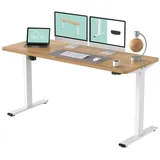 FLEXISPOT Schreibtisch Basic-Series (mit einteiligen Tischplatten), Elektrisch höhenverstellbarer Schreibtisch, 2- Fach-Teleskop 160 cm x 80 cm