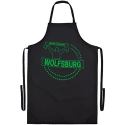 multifanshop Grillschürze - Wolfsburg - Meine Fankurve - Druck grün - Schürze