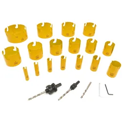 HBM Professional 17-teiliges Multi-Material TCT Diamant-Lochsäge-Set