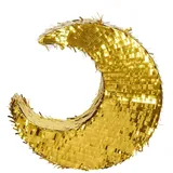 Boland 30978 - Pinata Mond, 44 x 44 cm, Hängedeko, Dekoration für Geburtstag, Mottoparty und Karneval
