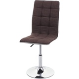 MCW Esszimmerstuhl MCW-C41, Stuhl Küchenstuhl, höhenverstellbar drehbar, Stoff/Textil ~ braun