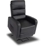 MCW Fernsehsessel MCW-K62 Kunstleder 80 x 100 x 90 cm Schwarz mit Fernbedienung