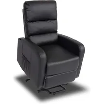 MCW Fernsehsessel MCW-K62 Kunstleder 80 x 100 x 90 cm Schwarz mit Fernbedienung
