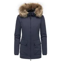 Ragwear Kurzmantel "Monadetta Warm", Damen, Gr. M (38), blau (navy), Obermaterial: 74% Baumwolle, 26% Nylon. Innenfutter: 100% Polyester.