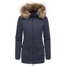Ragwear Kurzmantel "Monadetta Warm", Damen, Gr. M (38), blau (navy), Obermaterial: 74% Baumwolle, 26% Nylon. Innenfutter: 100% Polyester.