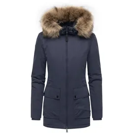 Ragwear Kurzmantel "Monadetta Warm", Damen, Gr. M (38), blau (navy), Obermaterial: 74% Baumwolle, 26% Nylon. Innenfutter: 100% Polyester.