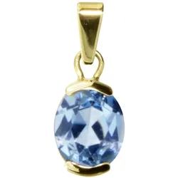 Ketten-Anhänger OSTSEE-SCHMUCK "Ostsee-Schmuck Anhänger Sophia 10x8 mm Anhänger Sophia 10x8 mm", gelb, Schmuckanhänger, Damen, 19 x 8mm, Gelbgold 333, 1.2 g