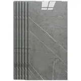 H-basics Klebefliesen Marmor Design 10 Stück - 60cm x 30cm, 3D Fliesenaufkleber, Selbstklebend, Küchenrückwand (Grau)