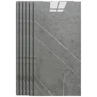 H-basics Klebefliesen Marmor Design 10 Stück - 60cm x 30cm, 3D Fliesenaufkleber, Selbstklebend, Küchenrückwand (Grau)