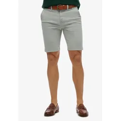 Shorts SUPERDRY "VINTAGE OFFICER CHINO SHORT", Herren, Gr. 36, N-Gr, silberview, Web, Obermaterial: 98% Baumwolle, 2% Elasthan, unifarben, modisch, regular fit kniefrei, Hosen