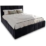 masseno Polsterbett, Schwarz, Holz, 140x200 cm, Schlafzimmer, Betten, Polsterbetten