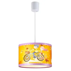 Decken Pendellampe Kinderzimmer Leuchte Hängelampe Spielzimmer Lampe gelb Freunde 22072/01/JS