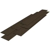 [neu.holz] 3D-Wandpaneel Bronckhorst 18er Set 195x31,5 cm Dunkler Holzton neu.holz,