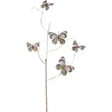 Mica decorations Zweig mit Schmetterlingen 2 x 94 x 8 cm violett