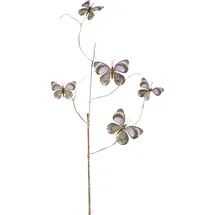 Mica decorations Zweig mit Schmetterlingen 2 x 94 x 8 cm violett