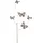 Mica decorations Zweig mit Schmetterlingen 2 x 94 x 8 cm violett