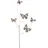 Mica decorations Zweig mit Schmetterlingen 2 x 94 x 8 cm violett