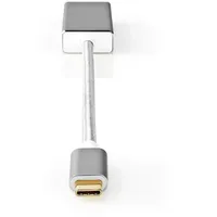 Nedis USB 3.2 Gen 1 | USB-CTM Stecker | Mini DisplayPort Buchse | 0.20 m | rund | Vergoldet | Geflochten | Nylon | Silber | Verpackung mi