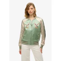 Superdry Suikajan Embroidered Bomberjacke - Desert Sage Green - L