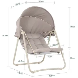 SoBuy Hängesessel OGS62 Beige