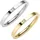 ZEEme Fingerring ZEEME "Edelstahl 2tlg. Set mit weißem Zirkonia-Stein" Gr. 21, bunt (mehrfarbig), Fingerringe, Damen, 021 (66,1), Edelstahl, Fingerring