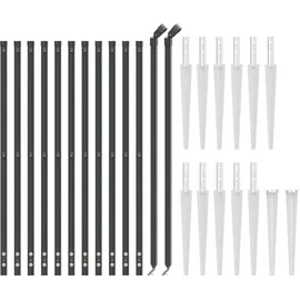 vidaXL Maschendrahtzaun 0,8 x 25 m Anthrazit/Stahl