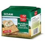 Linea Natura Bio Sesam Vollkorn Knäcke, Knäckebrot, Bio, ohne Hefe gebacken, 200g