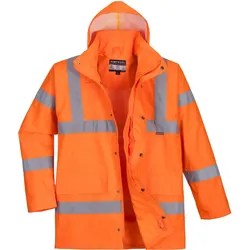 Warnschutz Regenjacke "RT60" Bahn - XXL - Orange