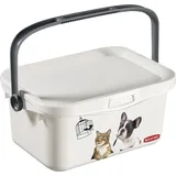 Curver Leckerli- und Futterdose für Tiere, 3 l, Hund & Katze, 25,7 x 17,7 x 11,3 cm, Weiß