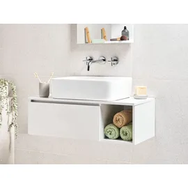 Beliani Waschbeckenunterschrank 80 x 40 cm Weiß