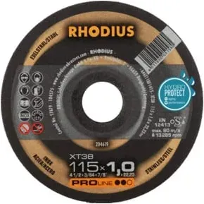 RHODIUS PROline XT38 X-LOCK Extradünne Trennscheibe 115 x 1,0 x 22,23 mm