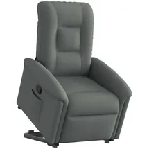 vidaXL Relaxsessel mit Aufstehhilfe Dunkelgrau Stoff