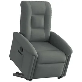 vidaXL Relaxsessel mit Aufstehhilfe Dunkelgrau Stoff