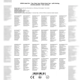 ich-zapfe Kolbenschankhahn , Zapfhahn - verchromt, mm