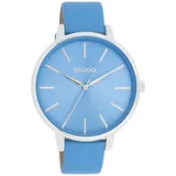 Oozoo C11296 Hellblau Lederband 42 mm - Blau