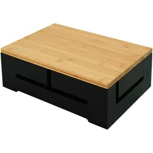 Relaxdays Kabelbox HxBxT 11 x 32 x 22 cm 1-tlg. schwarz