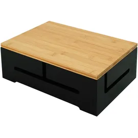Relaxdays Kabelbox HxBxT 11 x 32 x 22 cm 1-tlg. schwarz
