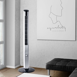 Leistungsstarker Stand Ventilator 50 W Raum Kühler Lüfter schwarz silber schwenkbar Bestron DFT430