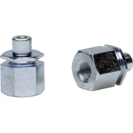 FollowMe Adapter Vollachse M12 x 1,25 für 2. Zugfahrrad Silber/Weiß