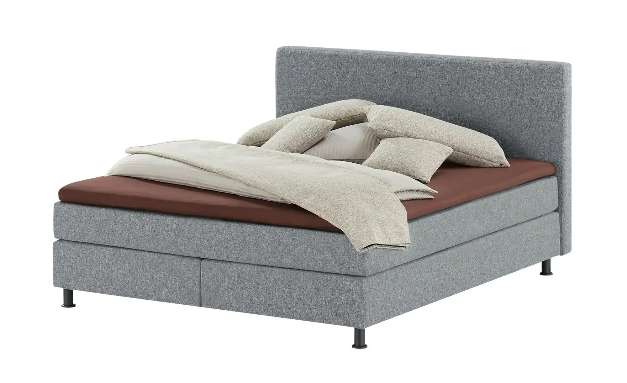 Wohnwert Boxspringbett   ¦ grau ¦ Maße (cm): B: 140 H: 112