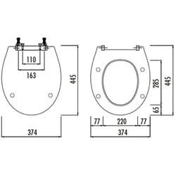 Belvit WC Design Sitz Absenkautomatik Softclose Toilettensitz Klodeckel Duroplast