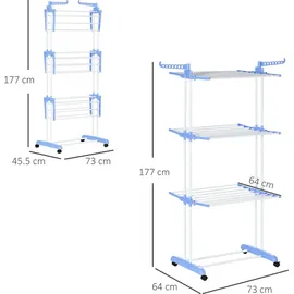 Homcom Turmwäscheständer 177 m blau