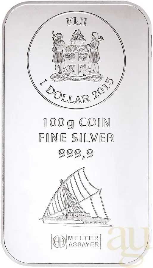 100 Gramm Silber Argor Heraeus Fiji Münzbarren