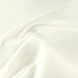 TOLKO Bündchen-Jersey für Shirt Kleid Rock | Kleiderstoff Modestoff Weich knitterarm elastisch | 50cm breit Schlauch Baumwollstoff Jersey Stoff Meterware (Creme Rippe)