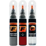 FIRANTO Lackstift Autolack Reparaturset für Mercedes 568 Signalrot - 3-in-1 Autolack Kratzer Reparaturstift 15ml Grundierung, Klarlack