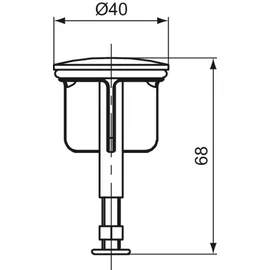 Ideal Standard Jado Ablaufstopfen, H960100aa