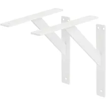 ML-Design 2 Stück Regalhalterung 240x240mm Weiß Aluminium Schwebende Regalwinkel