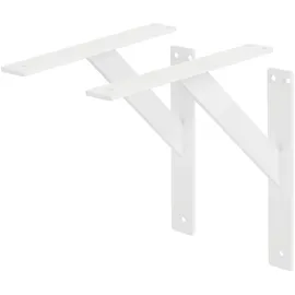 ML-Design 2 Stück Regalhalterung 240x240mm Weiß Aluminium Schwebende Regalwinkel